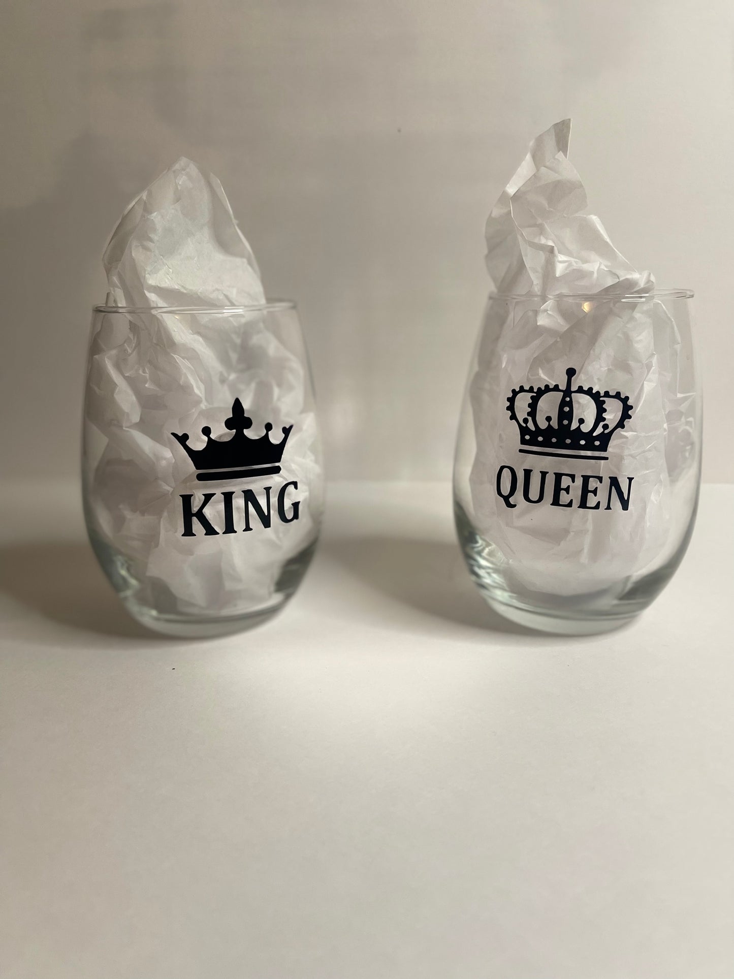King & Queen Wine Glass Set